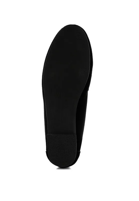 Awen Monochromatic Horsebit Real Suede Loafers for Men