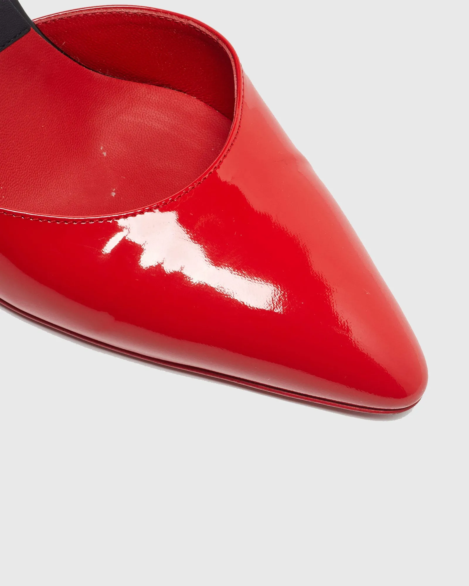 Azzurra Leather Wedge Pumps In Red