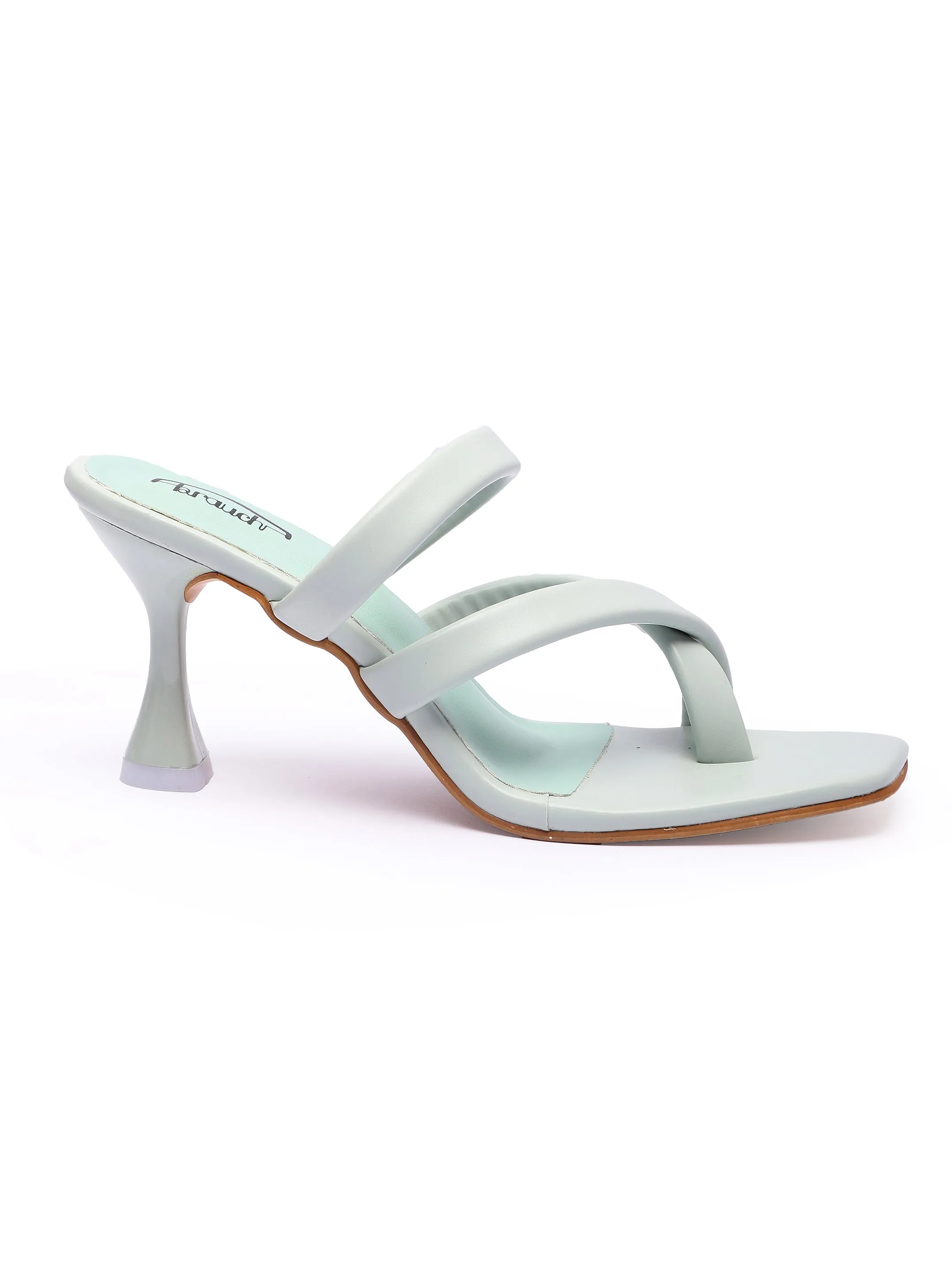 Brauch Women's Sea Green Multistrap Spool Heel