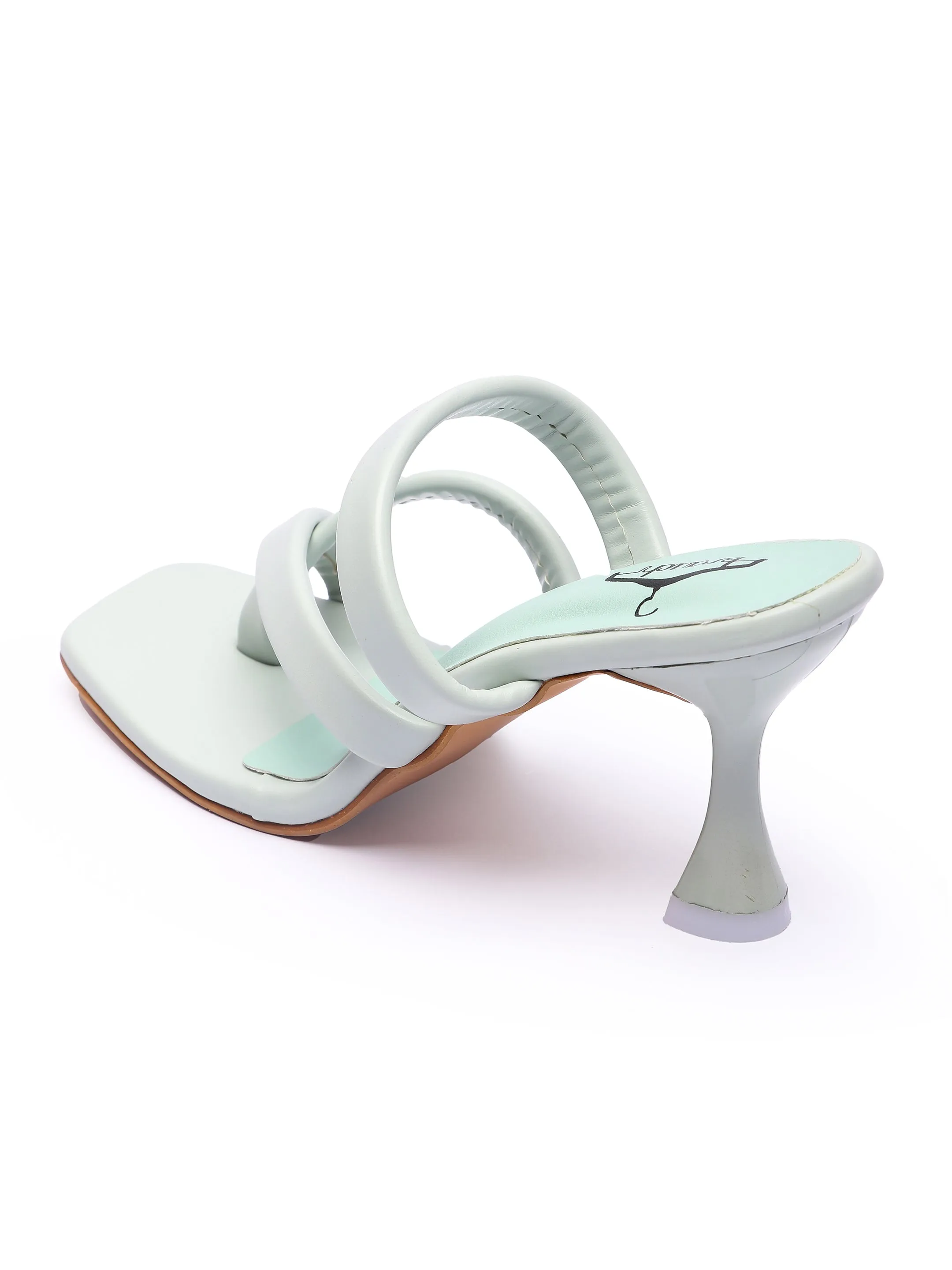 Brauch Women's Sea Green Multistrap Spool Heel