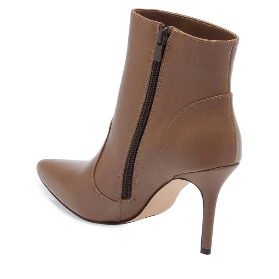 Brown Leather Women's Classic Boot - SCB-B67058