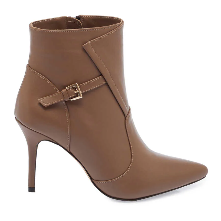 Brown Leather Women's Classic Boot - SCB-B67058