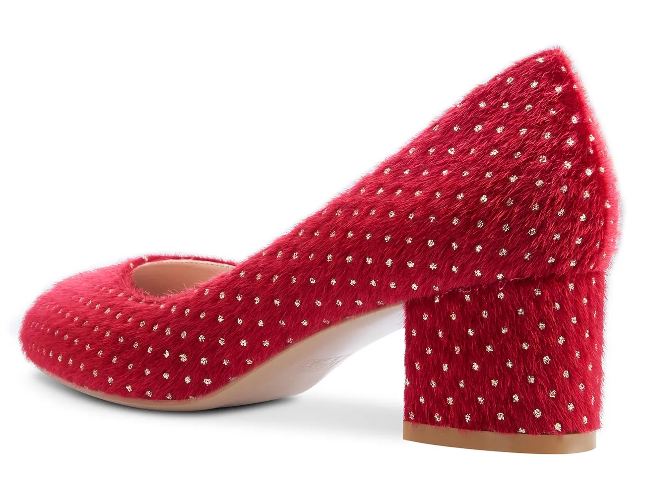 CASTAMERE Womens Chunky Block Heels Round-Toe Slip-on Mid-Heel Basic Pumps 5CM Heels