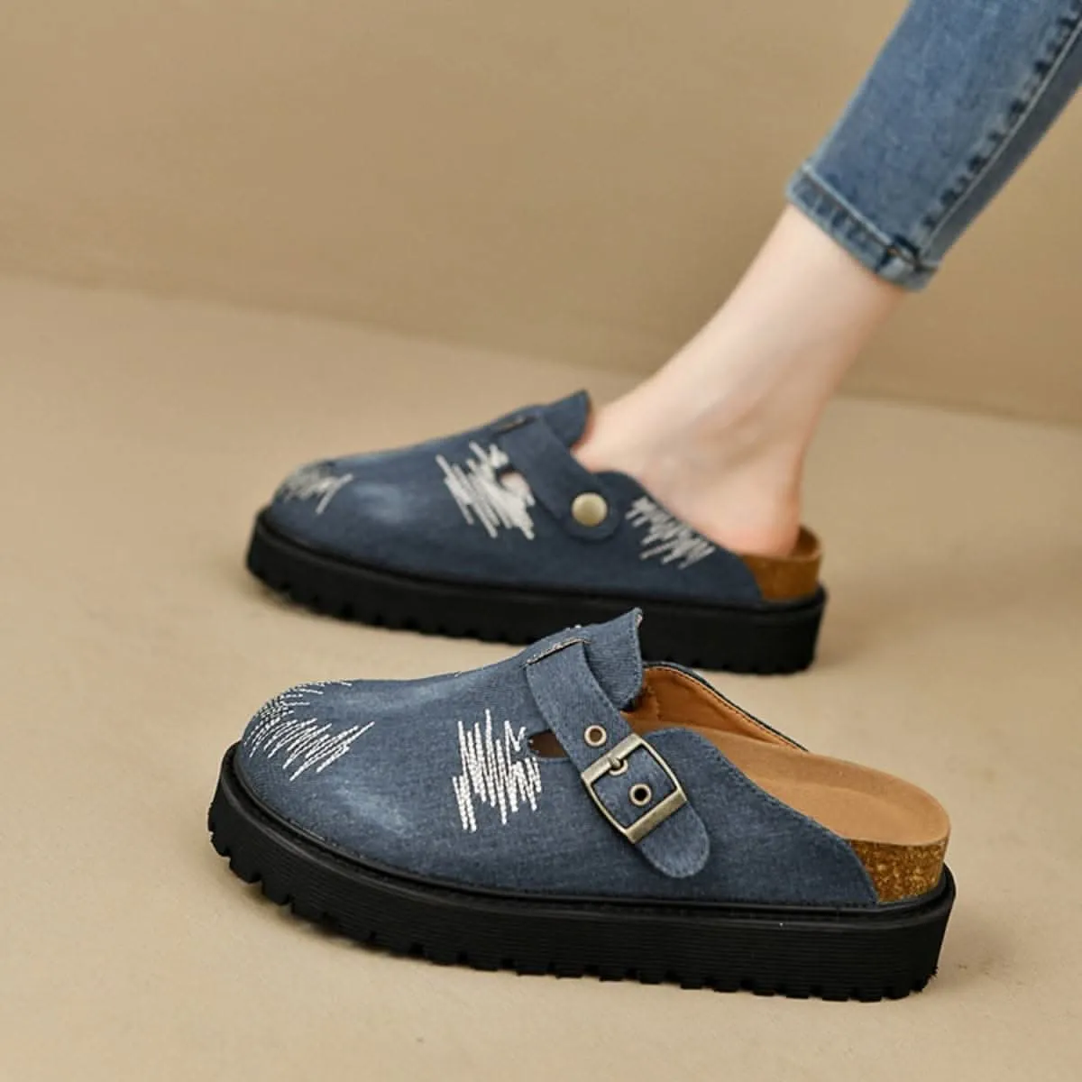 Chic suede platform loafers