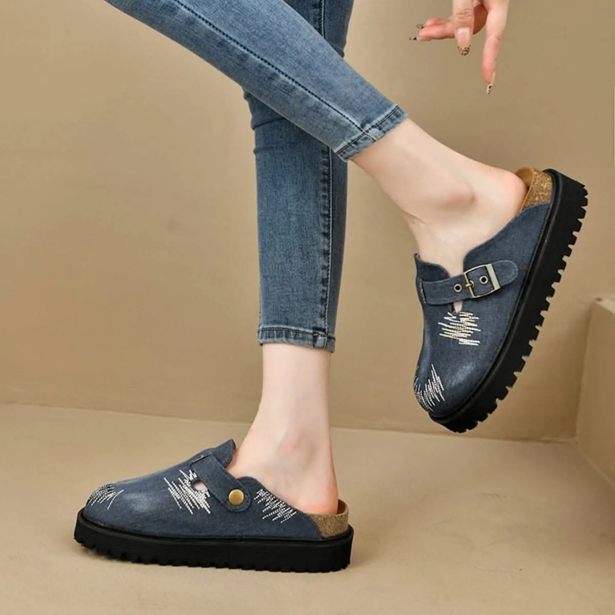 Chic suede platform loafers