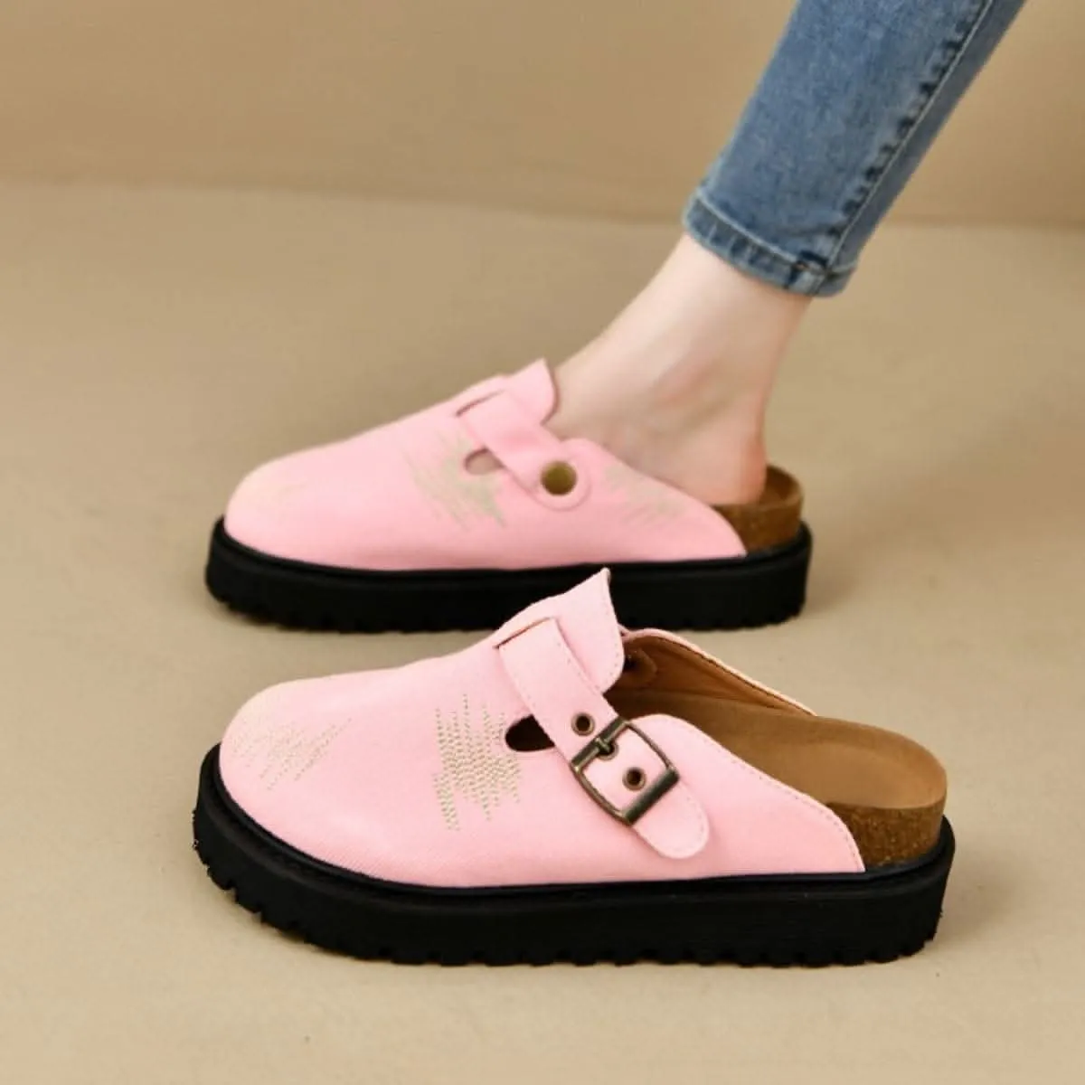 Chic suede platform loafers