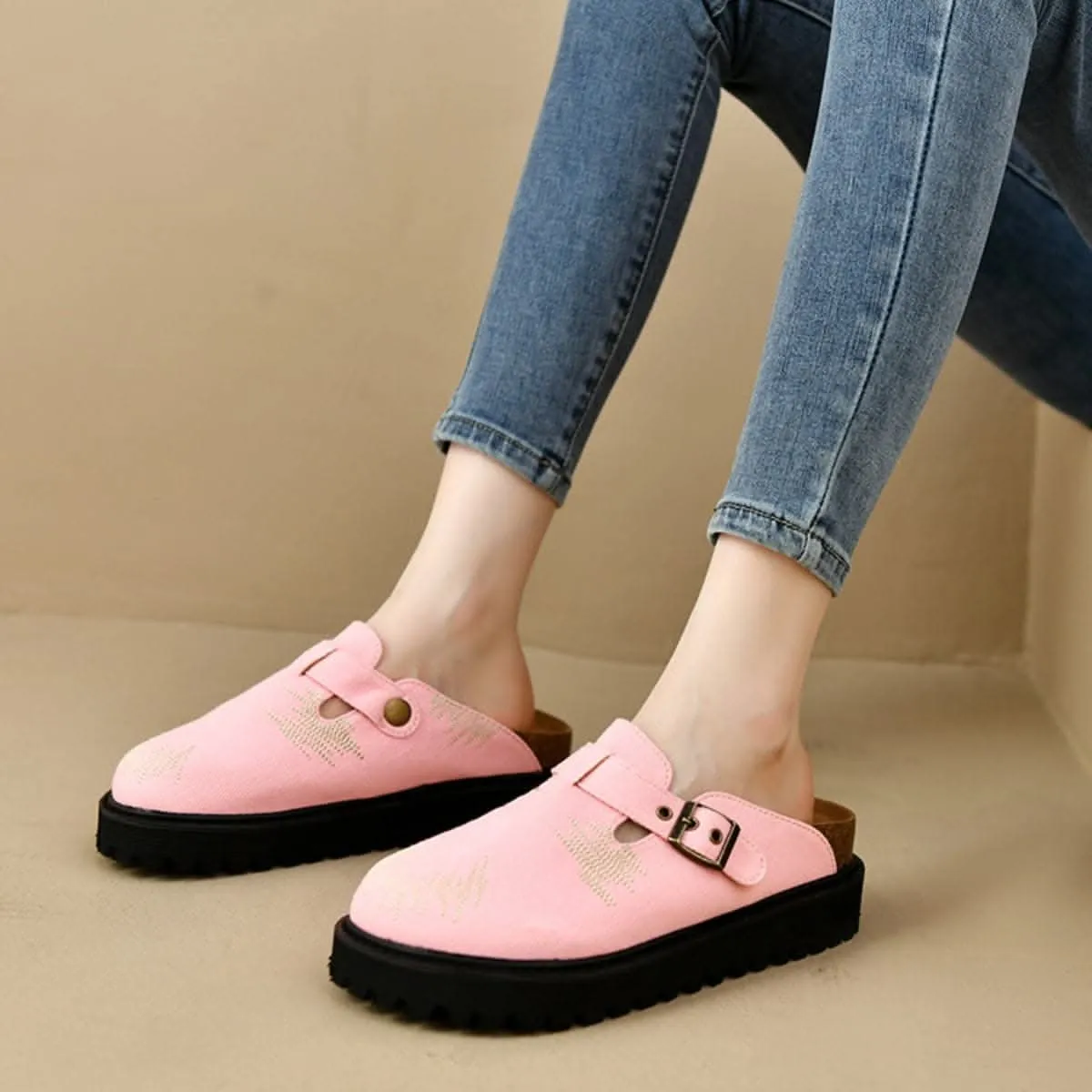 Chic suede platform loafers