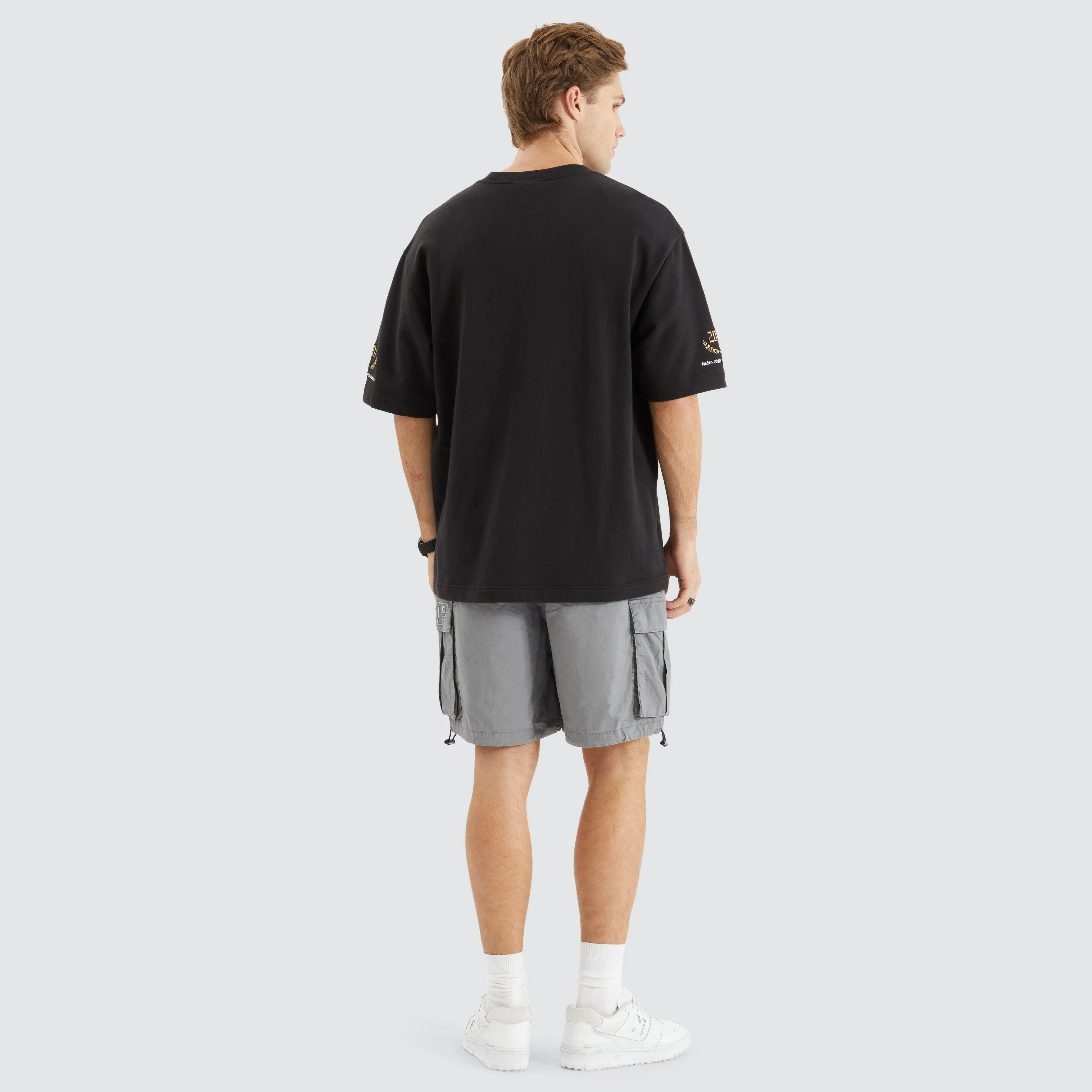 Fatal Loopback Oversized Tee Jet Black