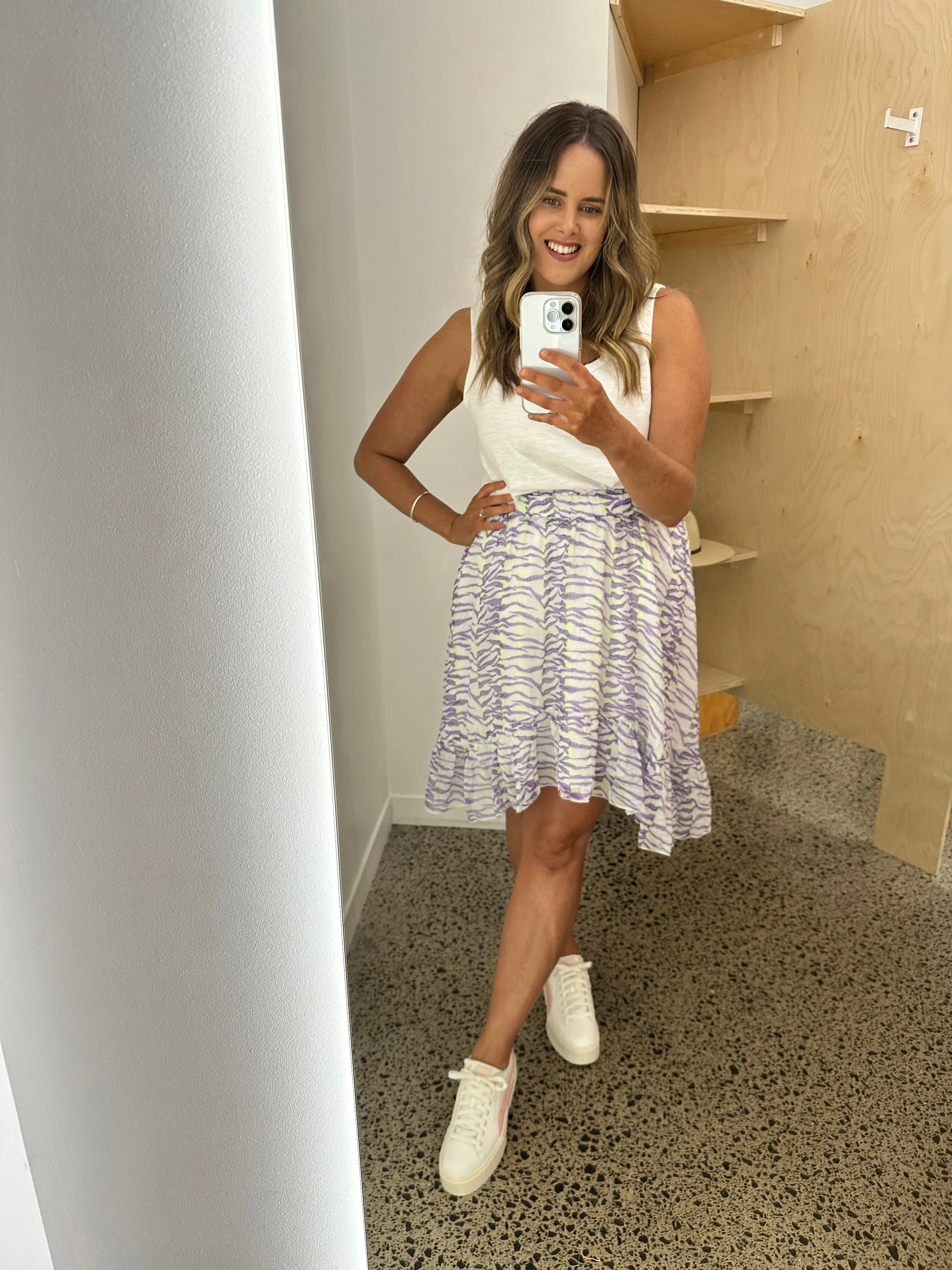 Federation Mirage Skirt Purple White