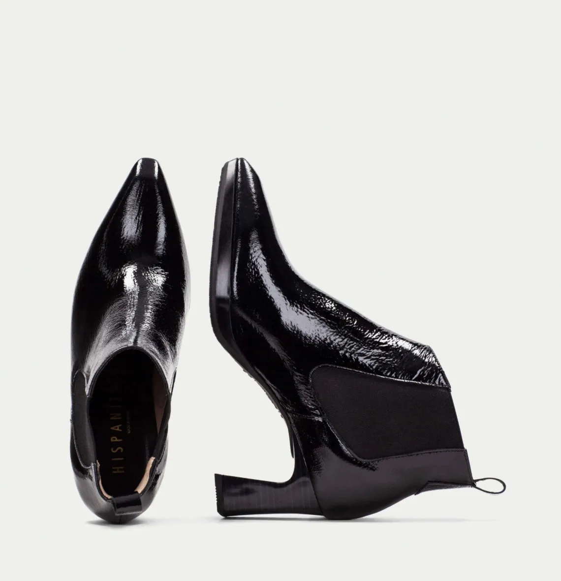 Hispanitas black  patent leather ankle boots