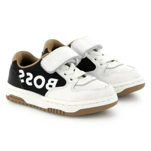 Hugo Boss White Black Camel Velcro Sneaker J52160