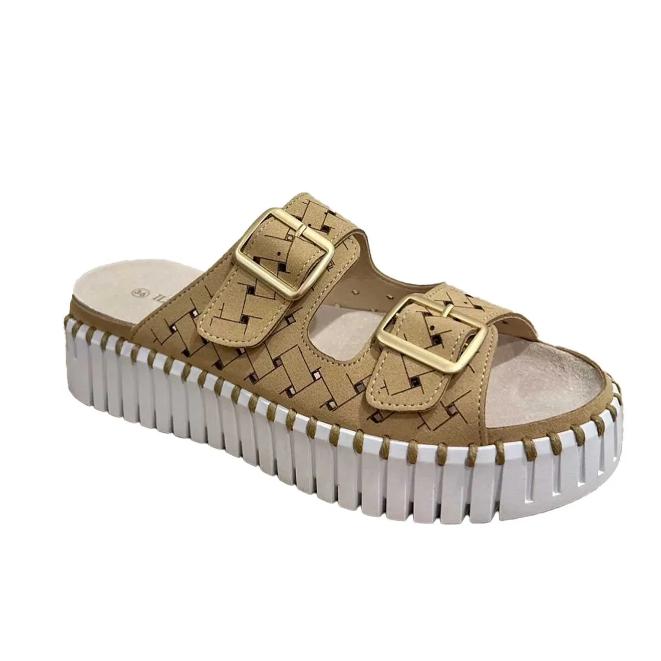 Ilse Jacobsen Tulip Platform Sandal in Latte