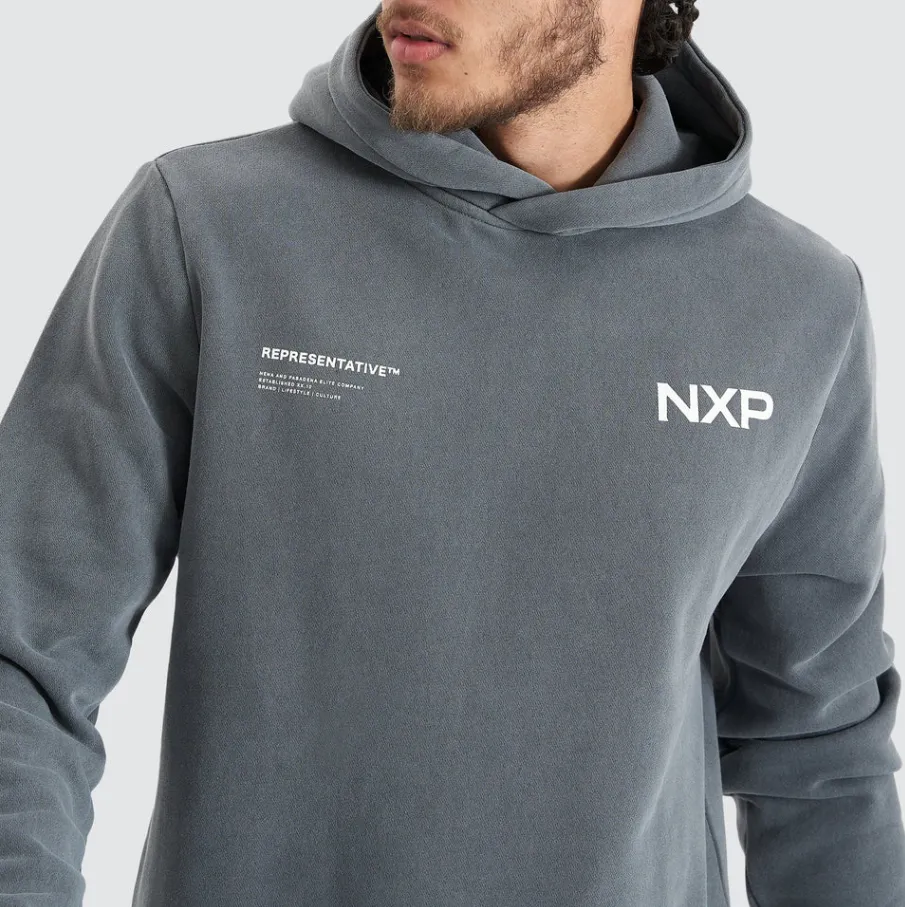 Jump Start Hooded Dual Curved Sweater Pigment Castlerock