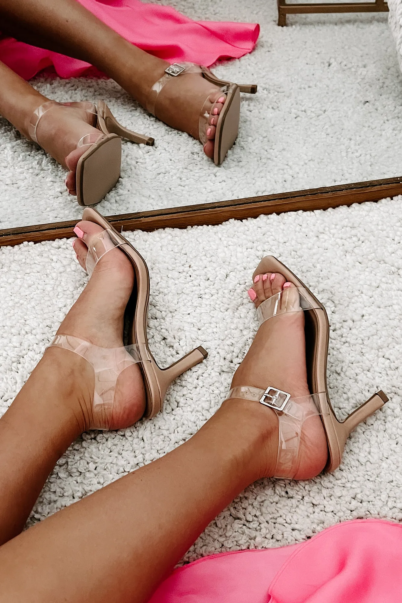 Let's Be Clear Clear Strap Heels (Clear)