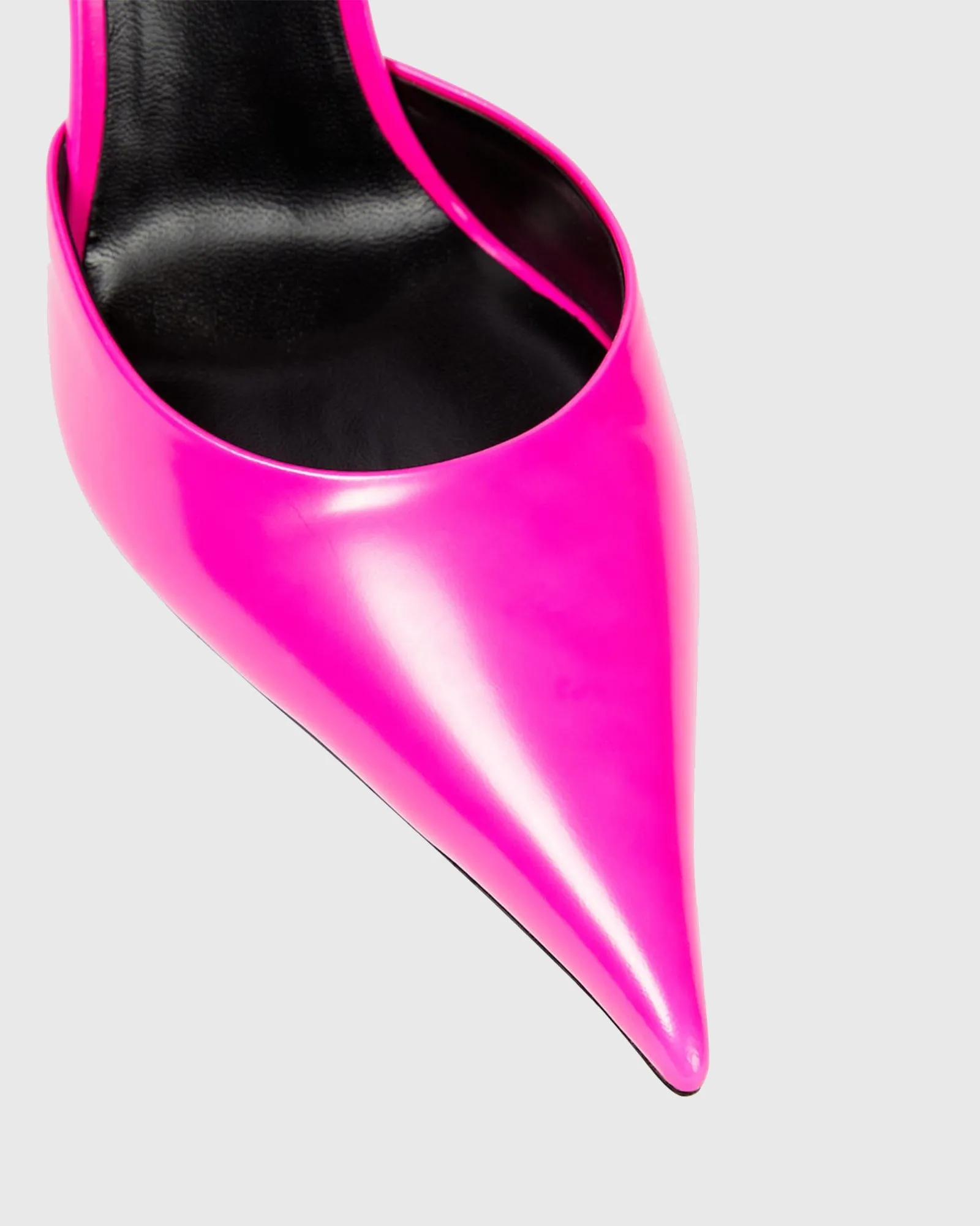 Lilla Leather Rivet Ankle Strap Flared Heels In Pink