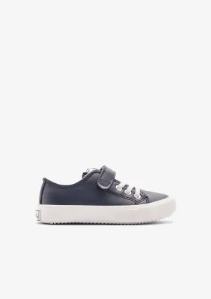 Navy Classic Strip Sneakers
