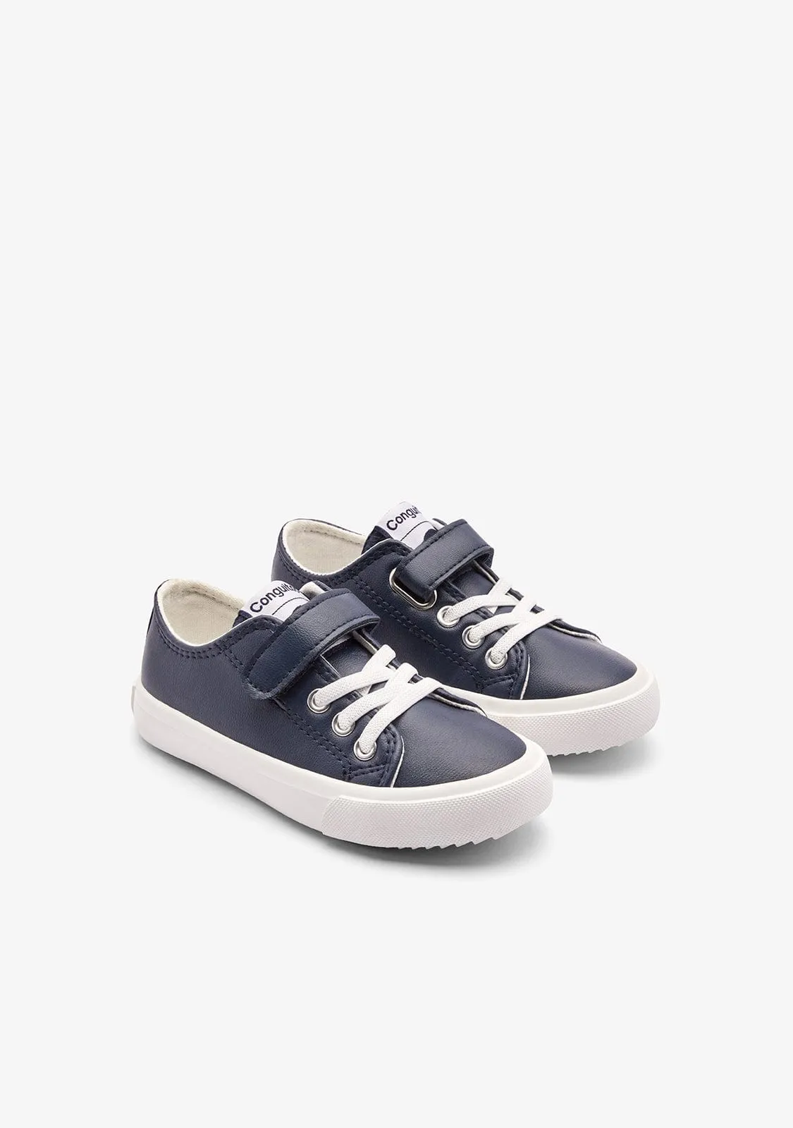 Navy Classic Strip Sneakers