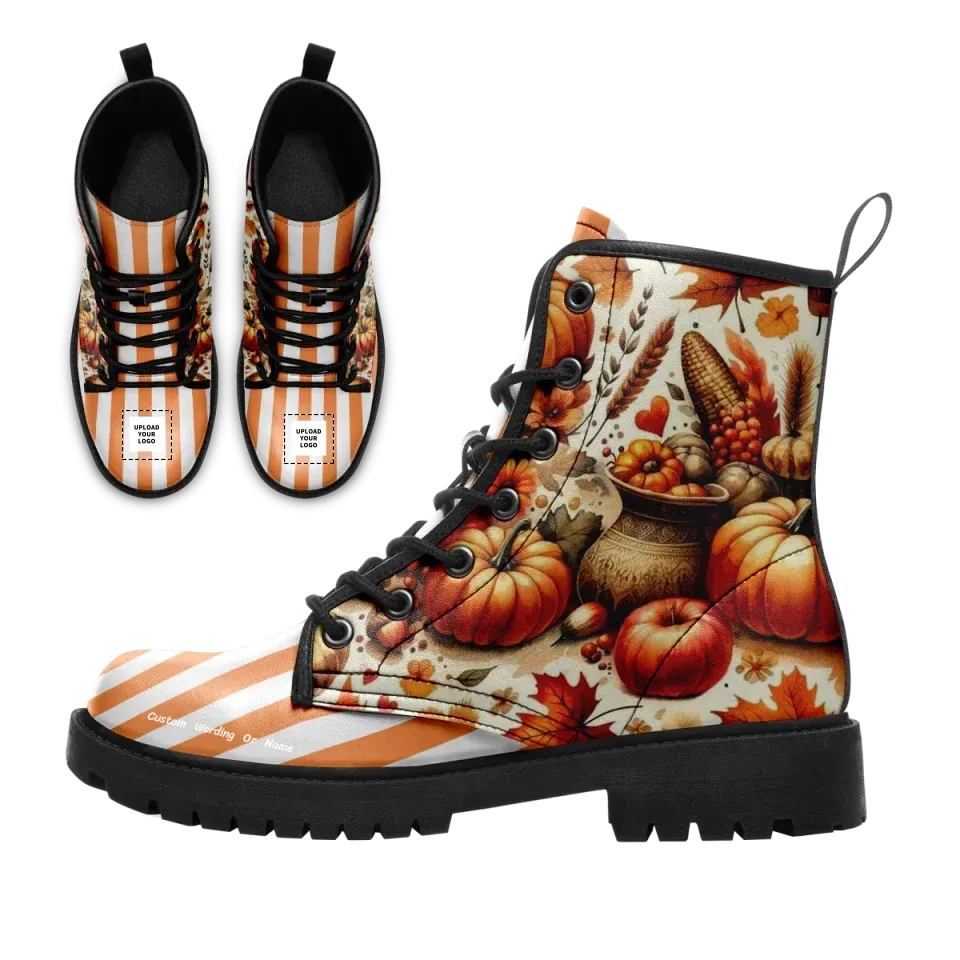 Personalized Mushroom Winter Boots – Cozy Ankle Boots with Unique Fungi-Inspired Design