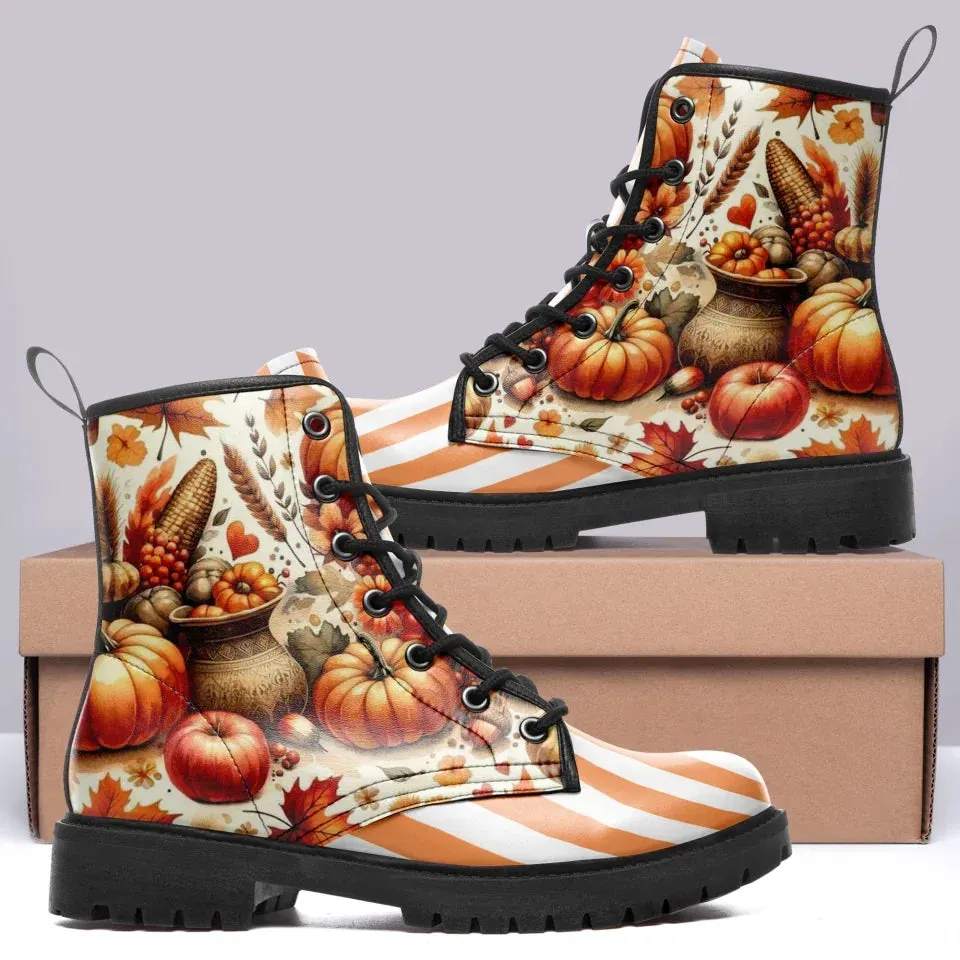 Personalized Mushroom Winter Boots – Cozy Ankle Boots with Unique Fungi-Inspired Design