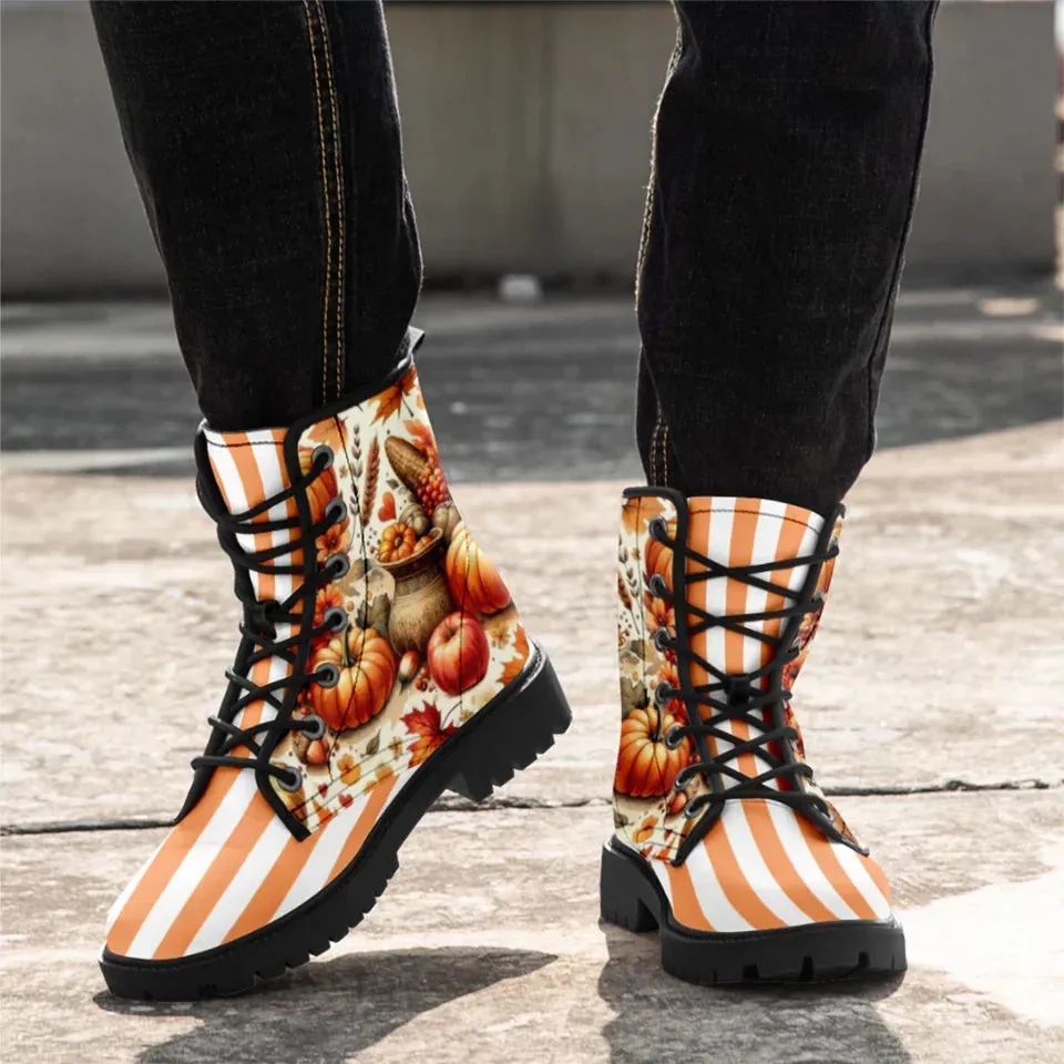 Personalized Mushroom Winter Boots – Cozy Ankle Boots with Unique Fungi-Inspired Design