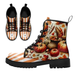 Personalized Mushroom Winter Boots – Cozy Ankle Boots with Unique Fungi-Inspired Design
