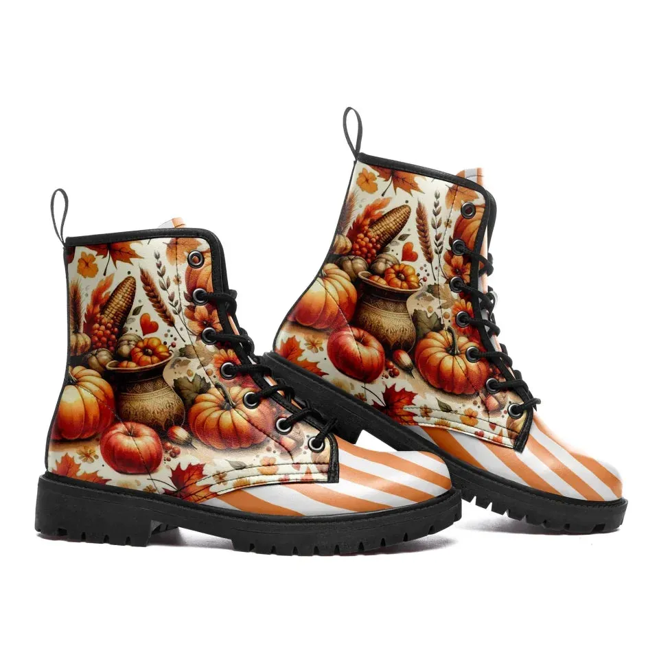 Personalized Mushroom Winter Boots – Cozy Ankle Boots with Unique Fungi-Inspired Design