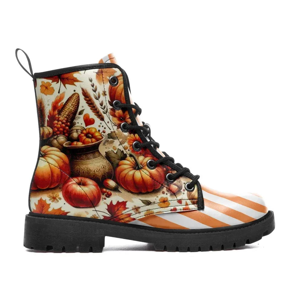 Personalized Mushroom Winter Boots – Cozy Ankle Boots with Unique Fungi-Inspired Design