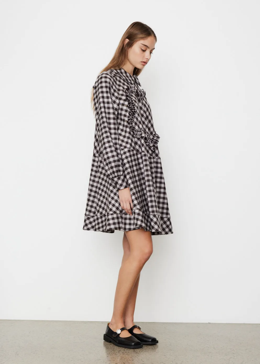 Plastron Flower Tunic Dress
