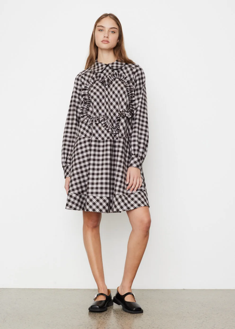 Plastron Flower Tunic Dress