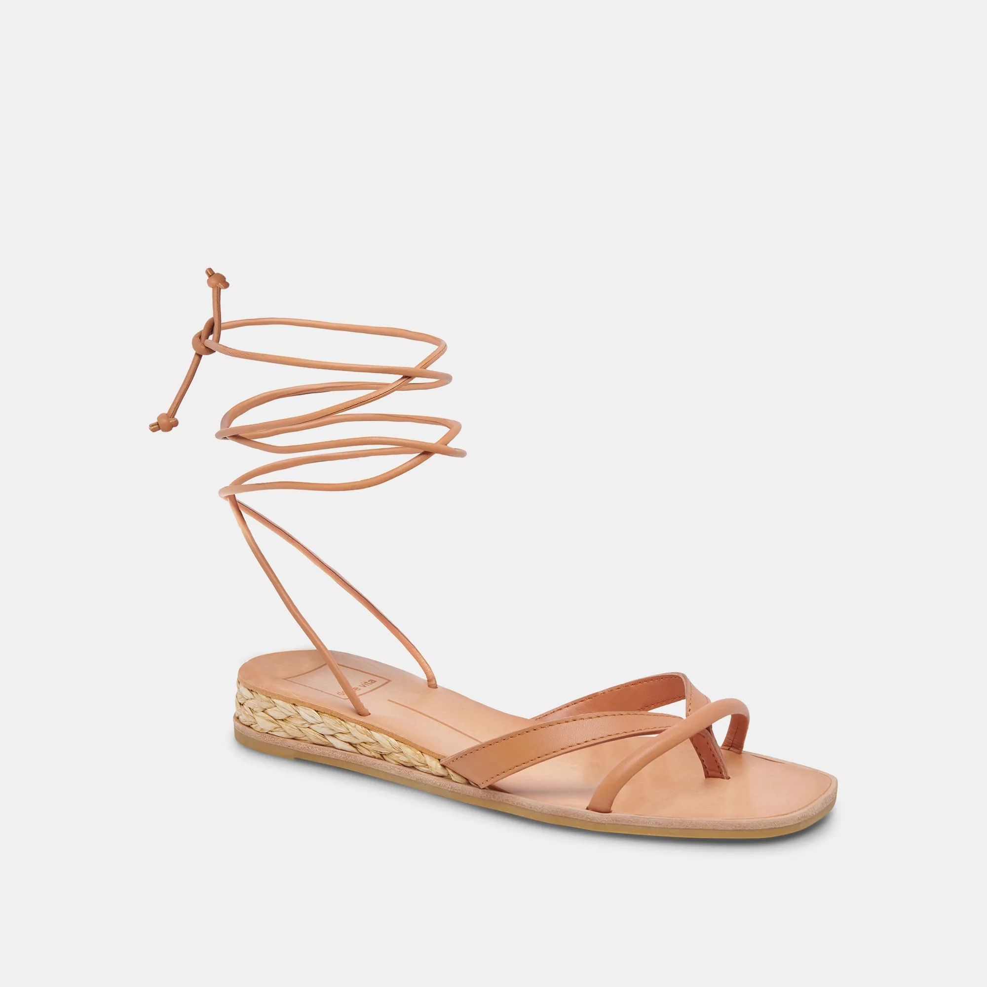 PRAX SANDALS COGNAC LEATHER