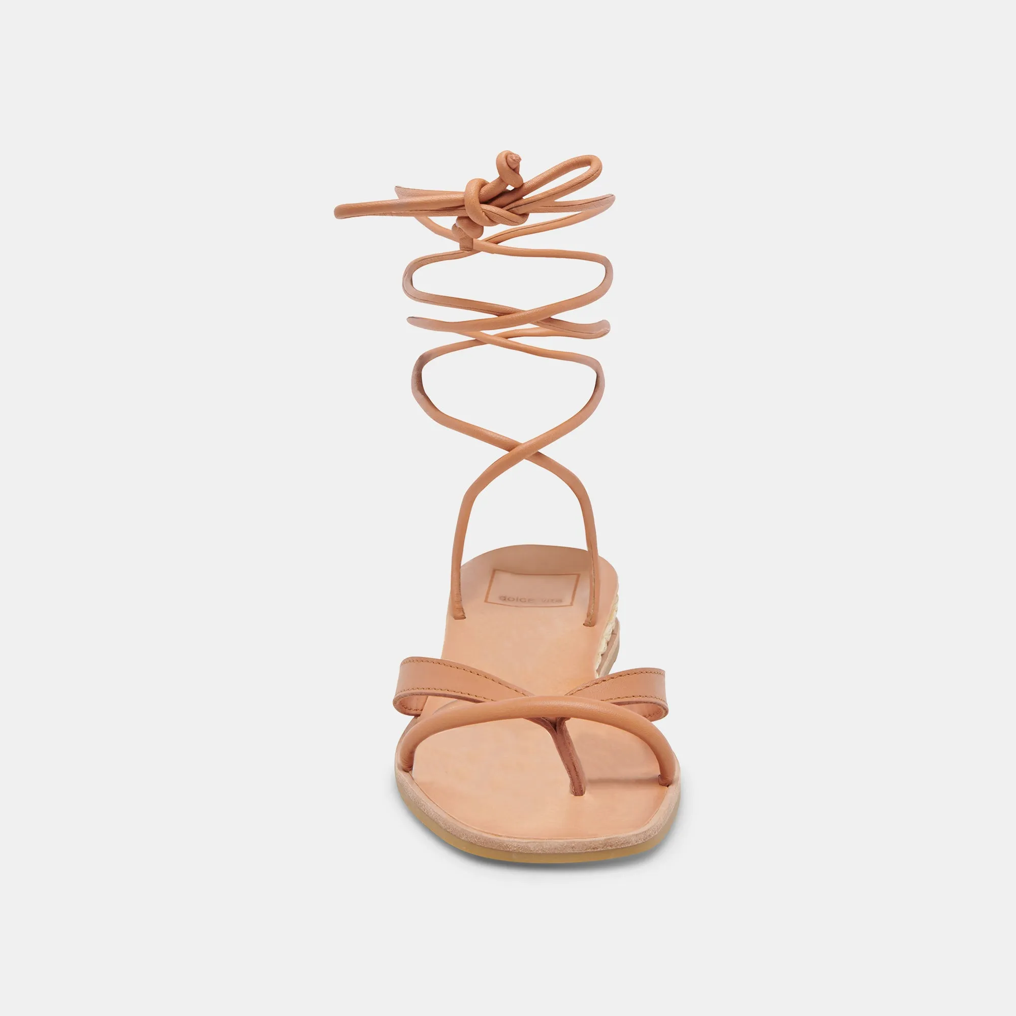 PRAX SANDALS COGNAC LEATHER