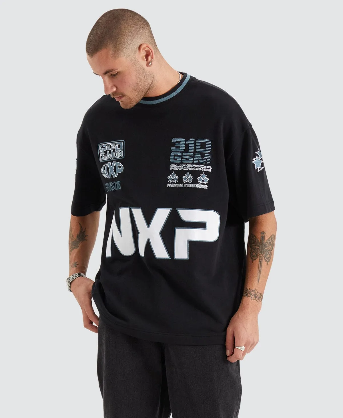 Roadster Heavy Street Fit T-Shirt Anthracite Black