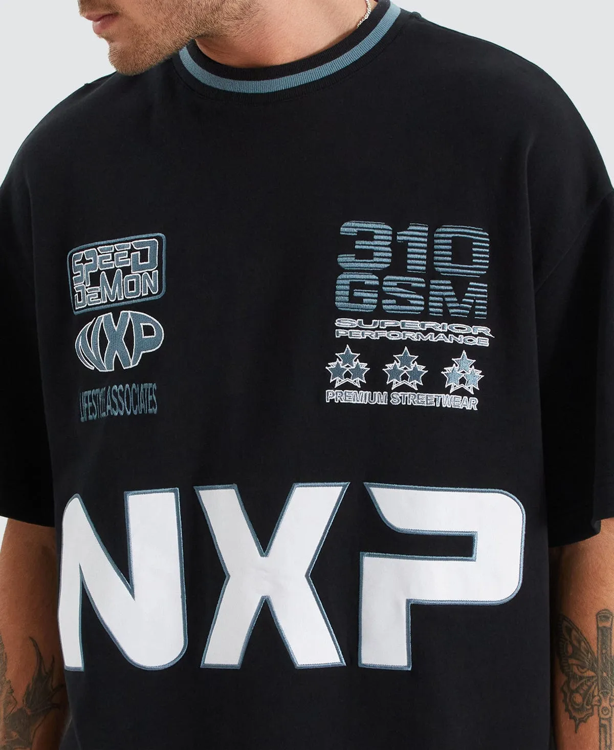 Roadster Heavy Street Fit T-Shirt Anthracite Black