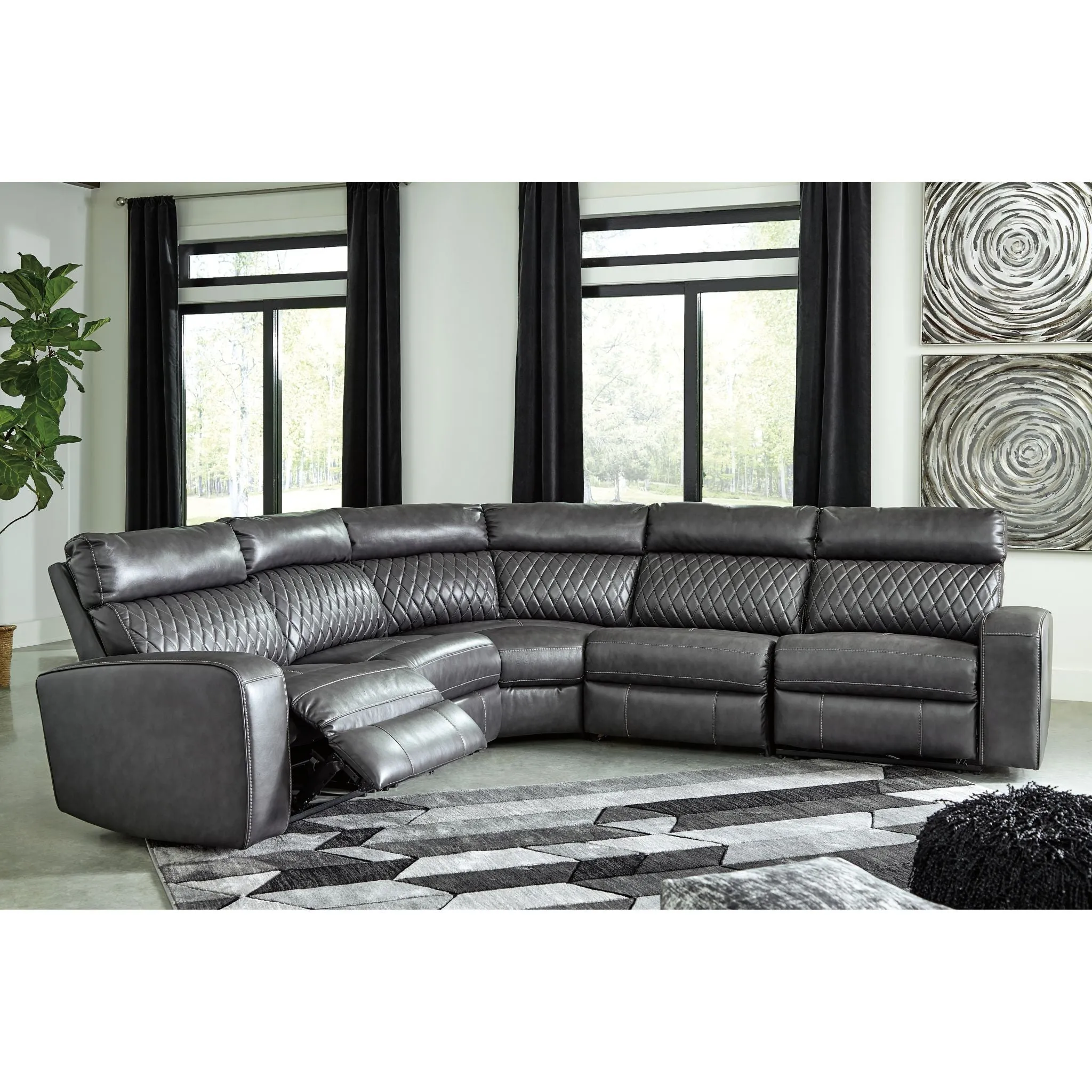 Samperstone 5 Piece Power Reclining Sectional