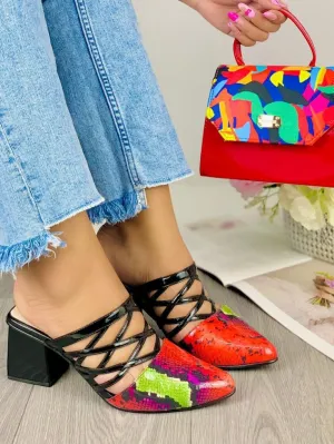 Shiny Colorful Faux Leather Pumps