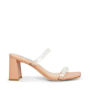 STEVE MADDEN Lilah Clear & Tan Heel
