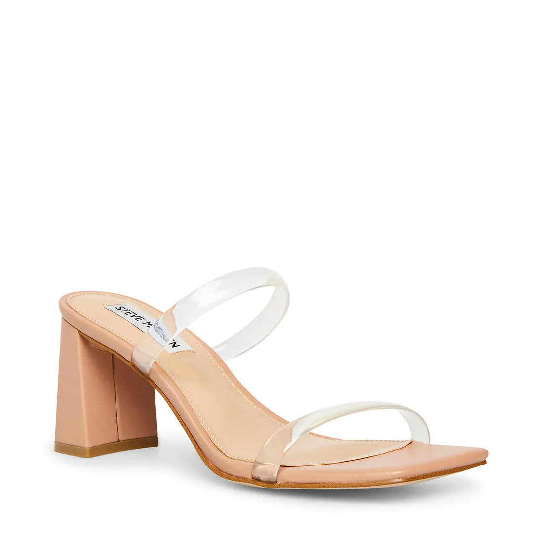 STEVE MADDEN Lilah Clear & Tan Heel