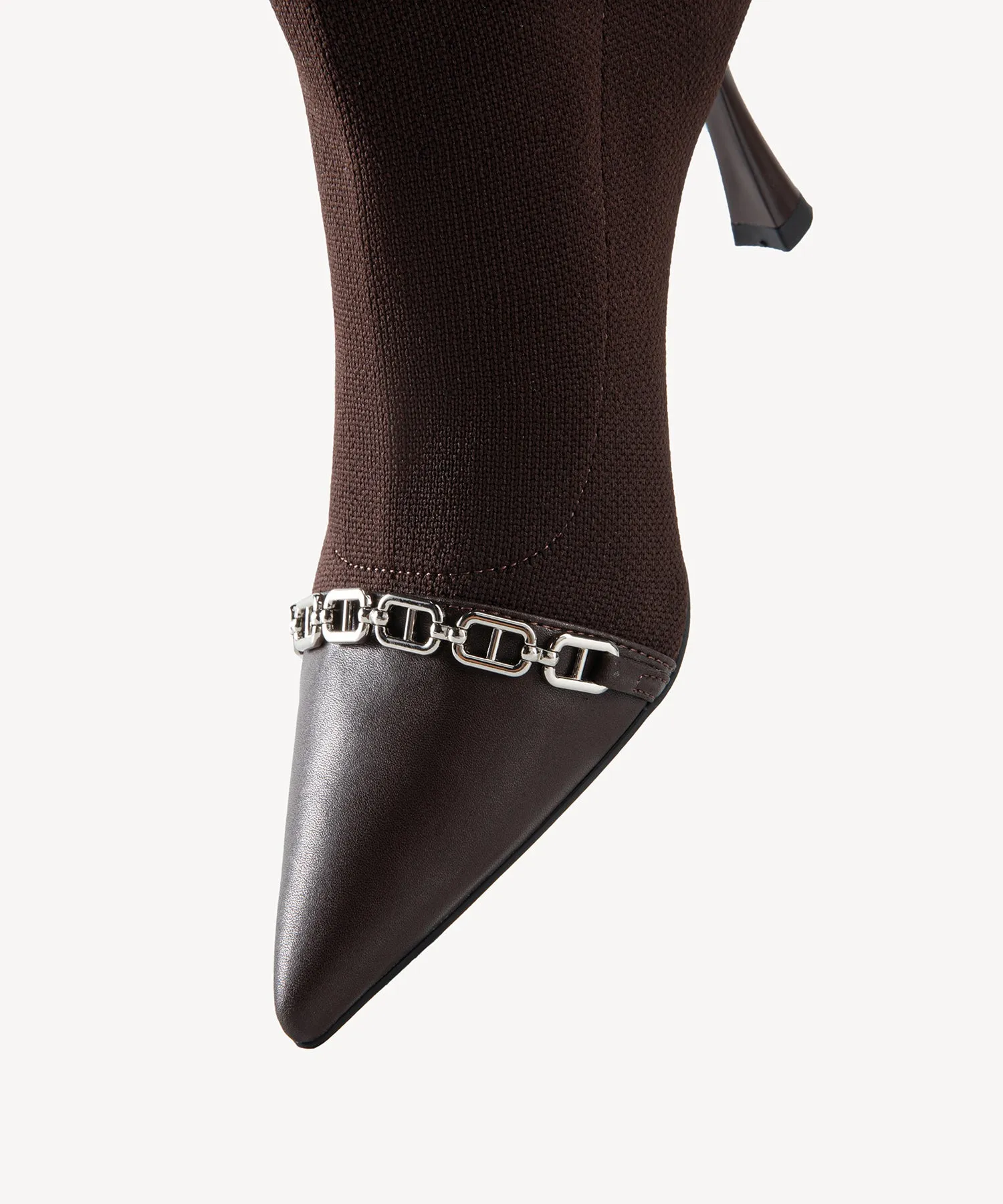 Trendy Pointed Toe Heeled High Boots