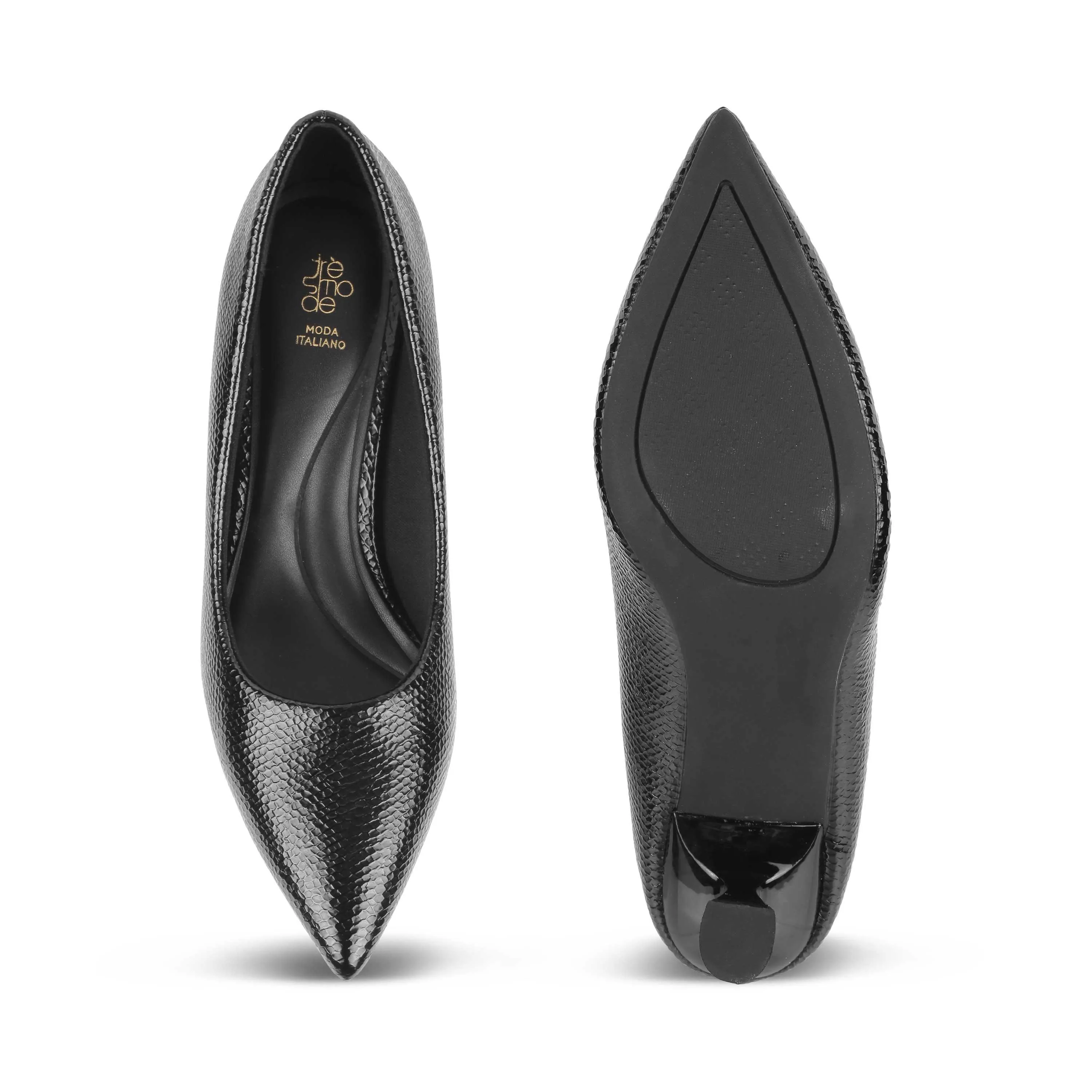 Tresmode Dussel Black Women's Dress Pumps