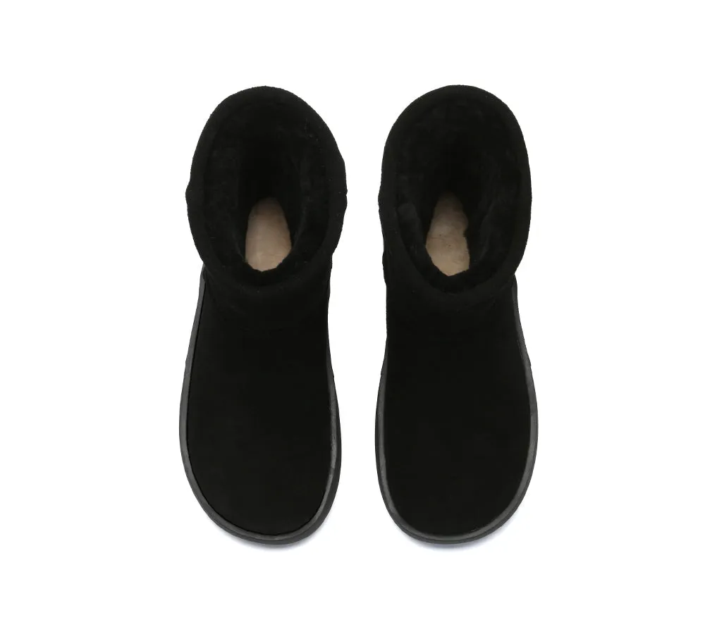 UGG Boots Sheepskin Wool Mid Calf Chunky Short Classic Salma