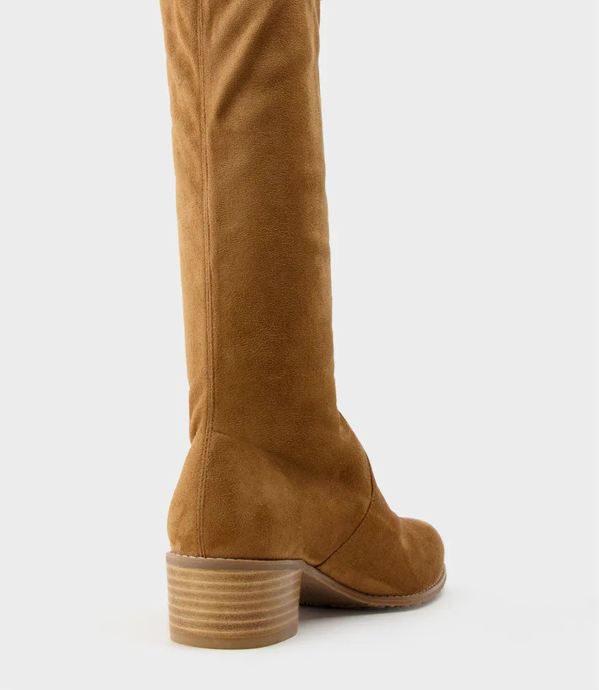 VERIN OTK Stretch Boot in Tawny Suede