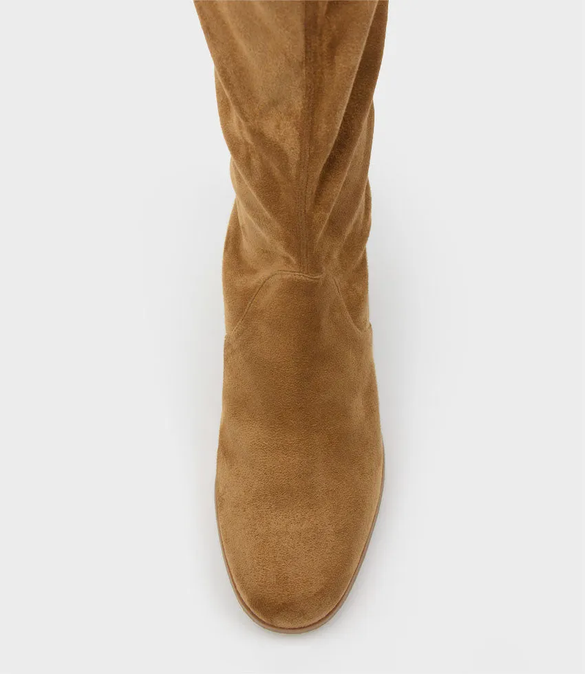 VERIN OTK Stretch Boot in Tawny Suede