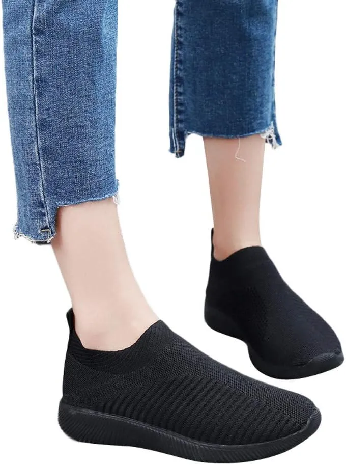 Women Running Shoes Women's Comfortable Fashion Sneakers Slip on Shoes for Women Non Slip Gym Workout Shoes