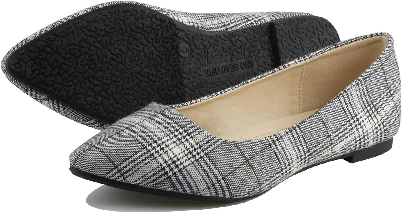 Women's Ballet Flats Pointed Toe Classic Slip On Loafer Shoes Suede/Patent Summer Wedding Shoes