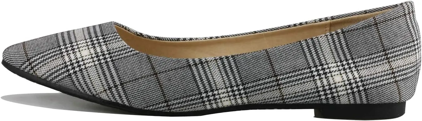 Women's Ballet Flats Pointed Toe Classic Slip On Loafer Shoes Suede/Patent Summer Wedding Shoes
