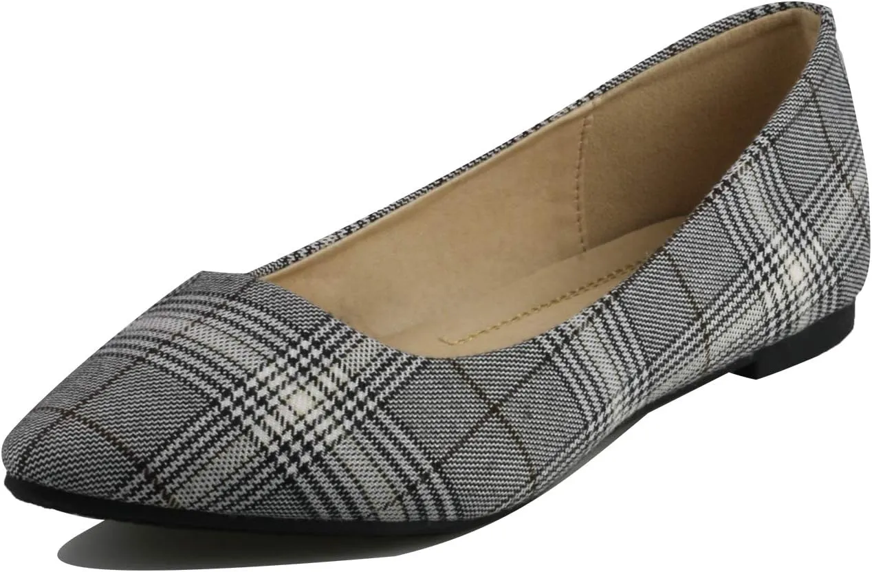 Women's Ballet Flats Pointed Toe Classic Slip On Loafer Shoes Suede/Patent Summer Wedding Shoes