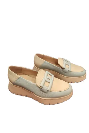 Wonders "C-7301 Aqua/beige loafer
