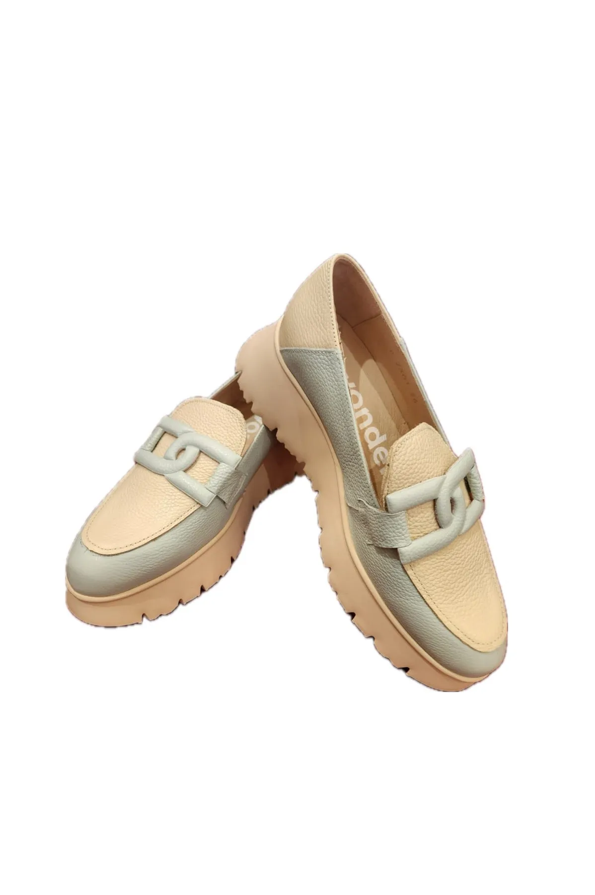 Wonders "C-7301 Aqua/beige loafer